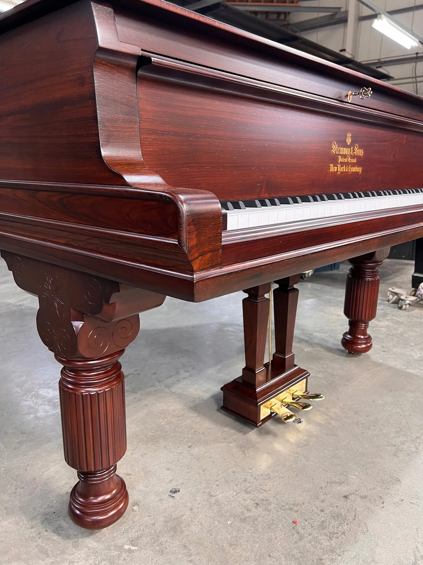 Max Beesley - photograph from the Piano Restorations workshop