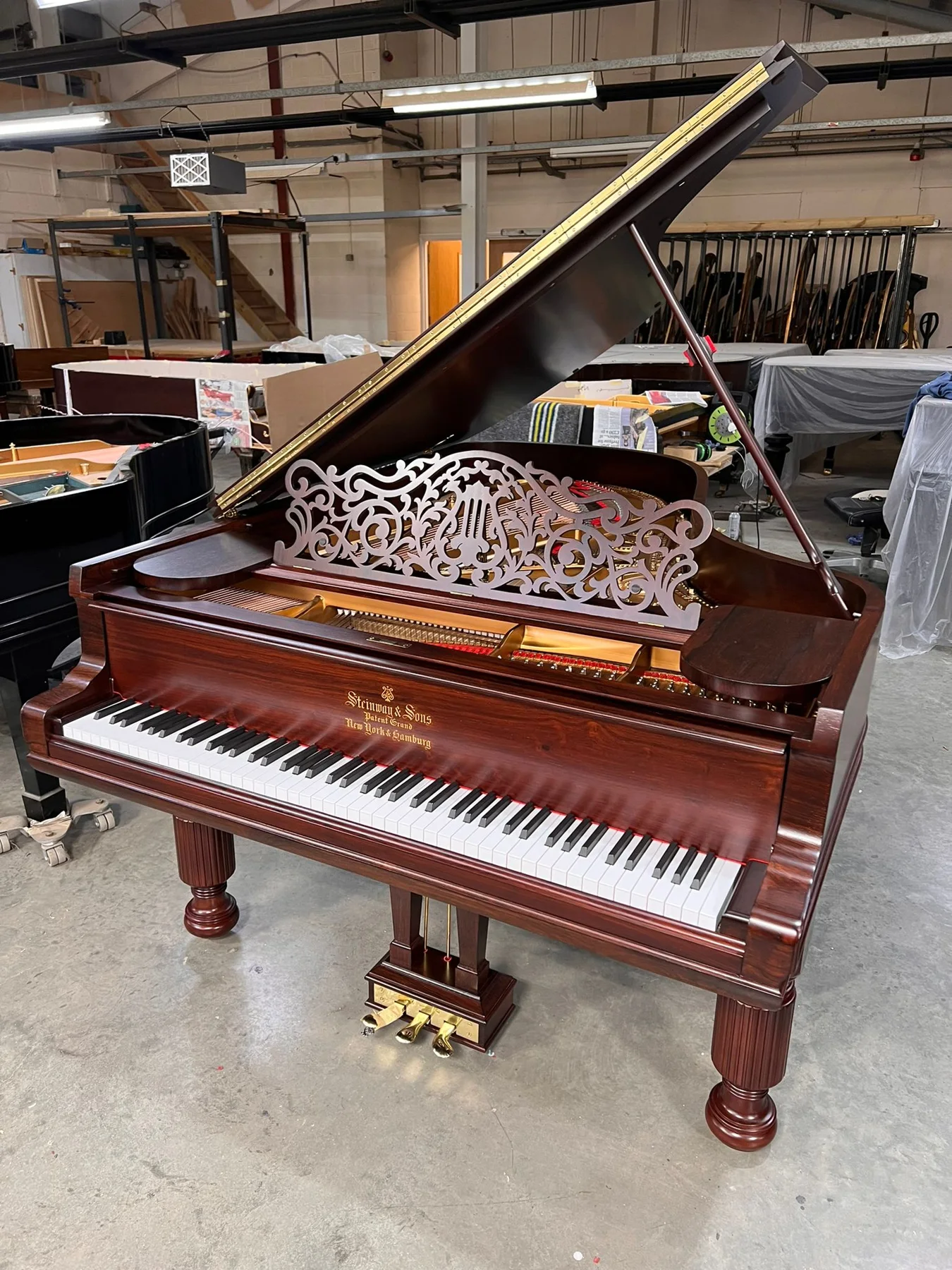 Fraser T Smith - photograph from the Piano Restorations workshop