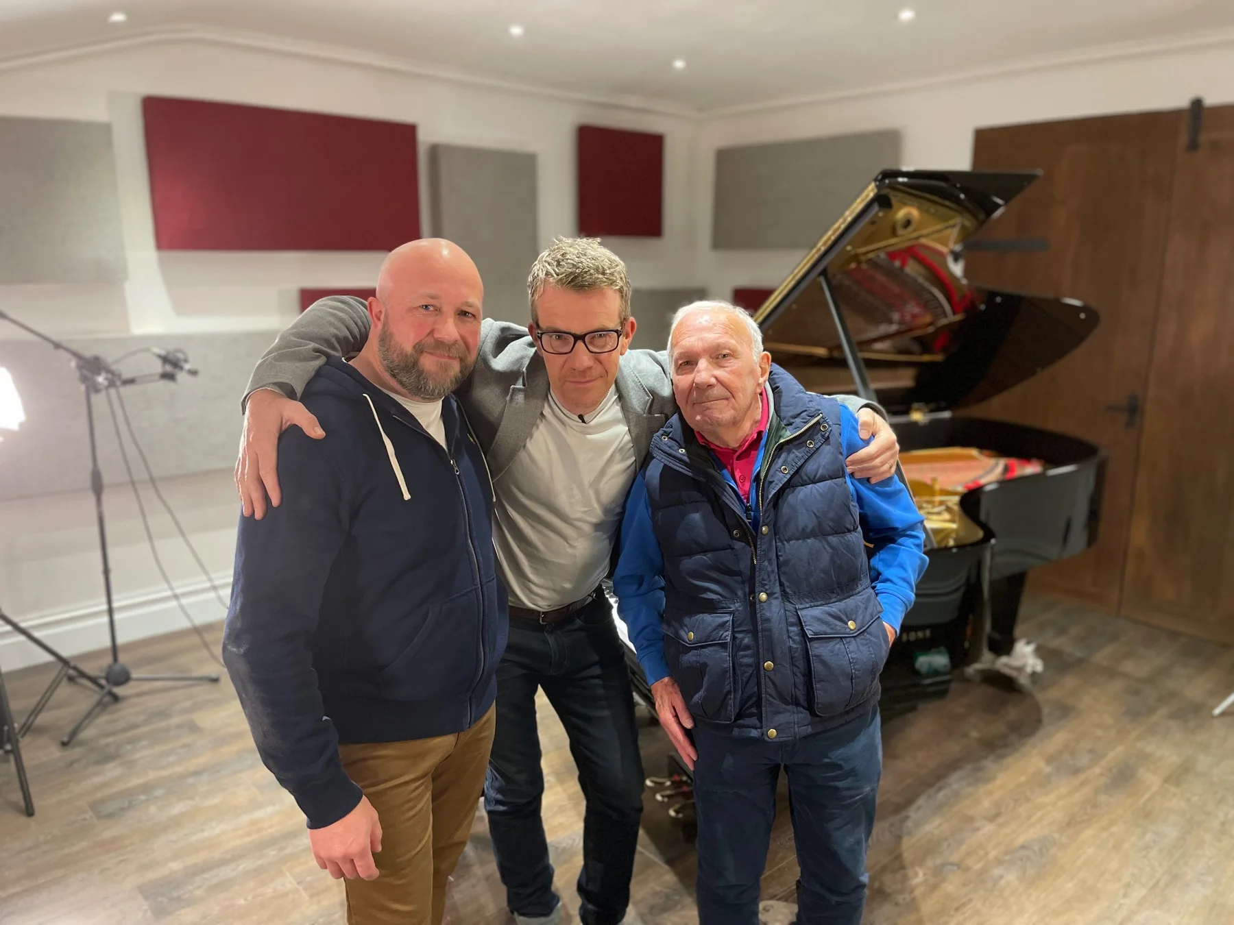 Dad, Max and myself - photograph from Piano Restorations