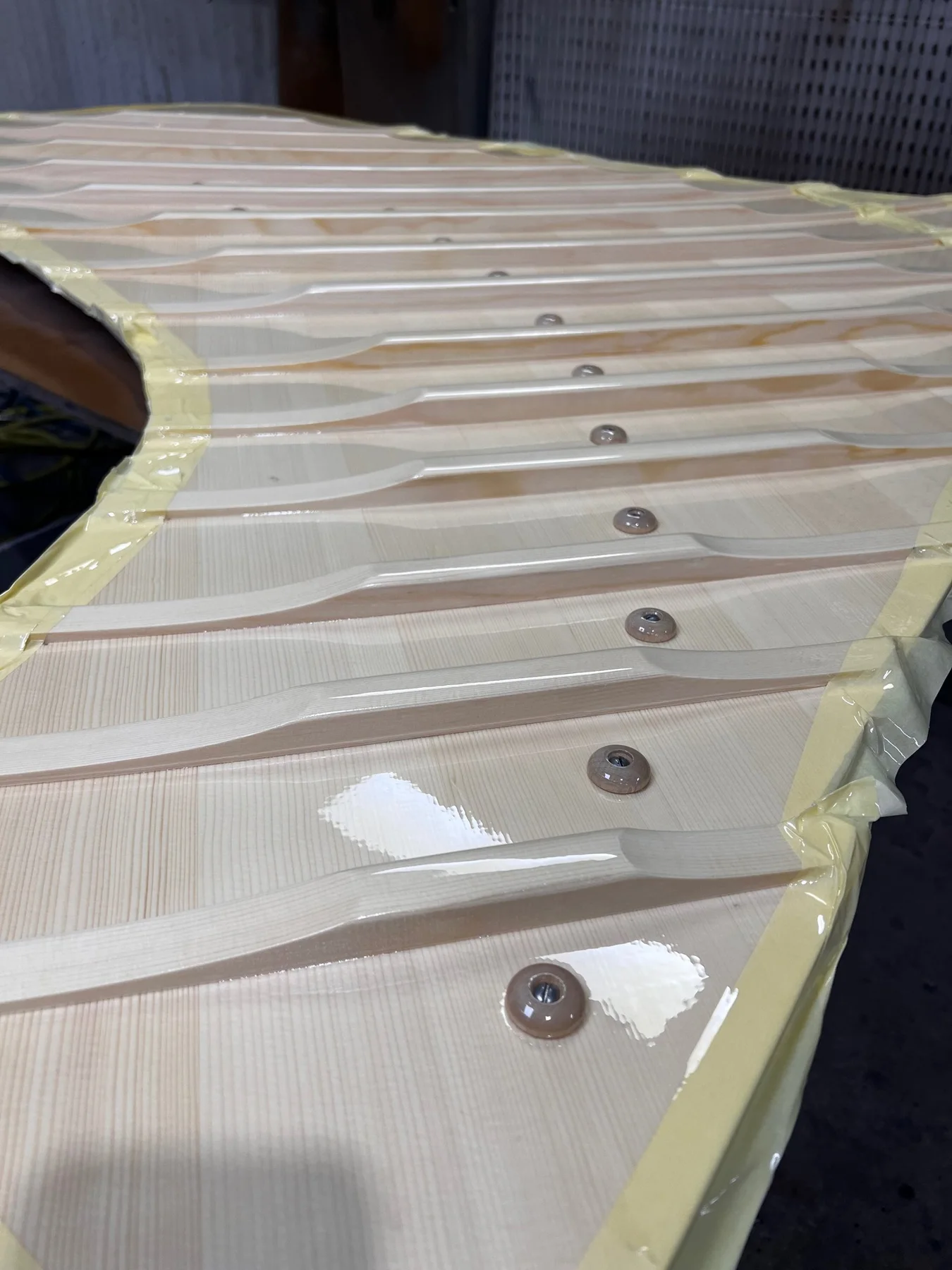 Soundboard work from the Leverett workshop - photograph 1
